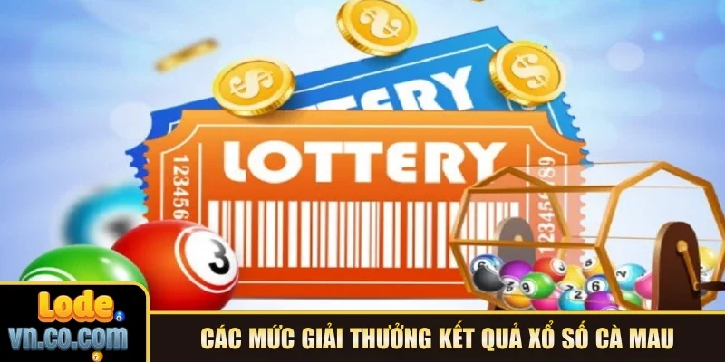 Các mức giải thưởng kết quả xổ số Cà Mau