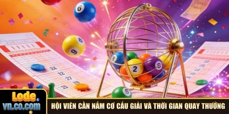 Hội viên cần nắm cơ cấu giải và thời gian quay thưởng