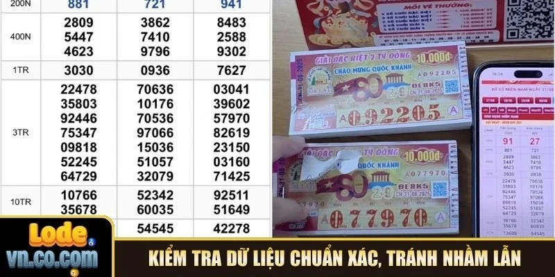 Kiểm tra dữ liệu chuẩn xác, tránh nhầm lẫn